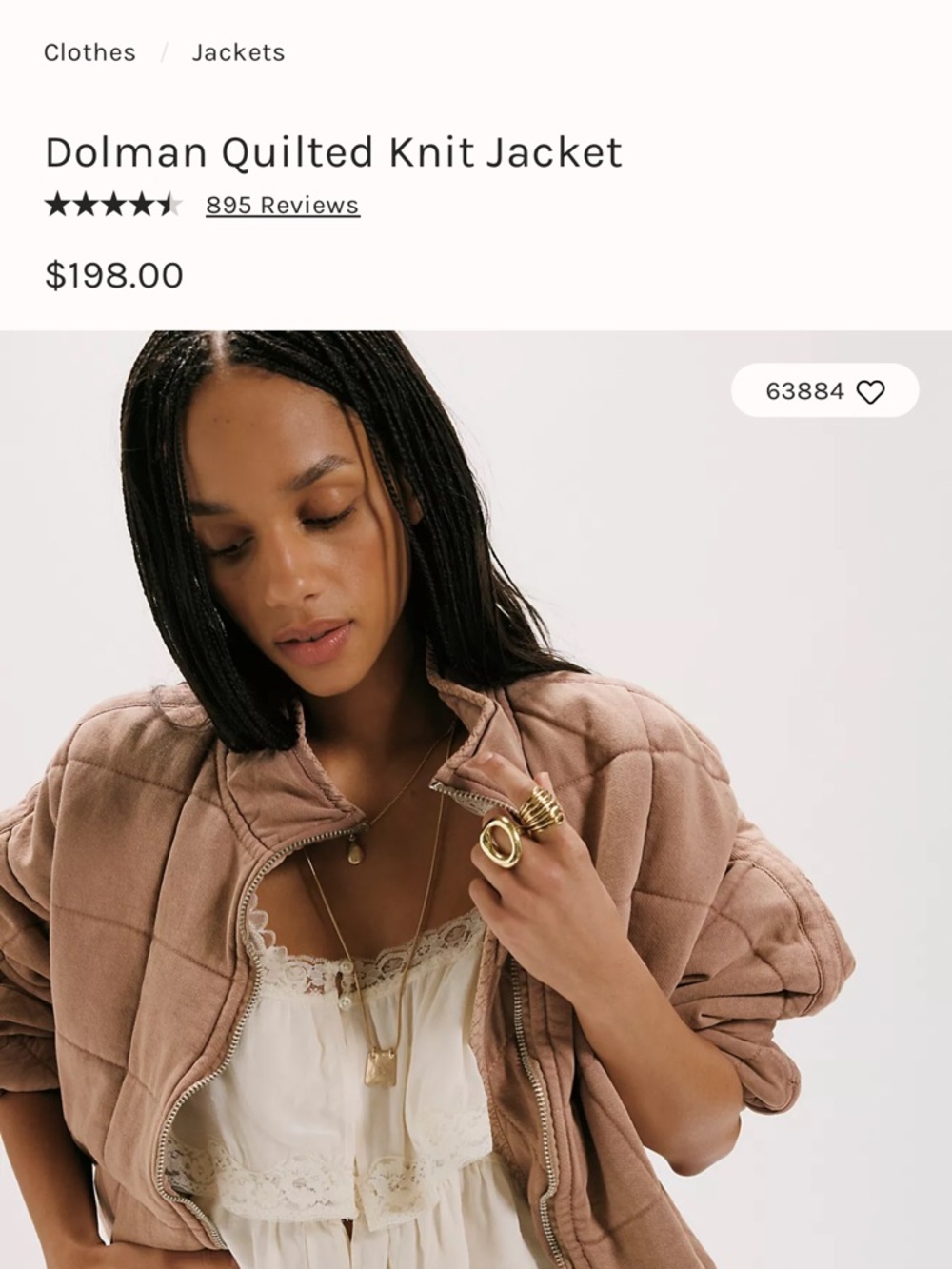 Free People Dolman Quilted Knit Jacket Wavy Waters Light Blue Large